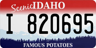ID license plate I820695