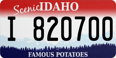 ID license plate I820700