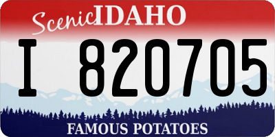 ID license plate I820705