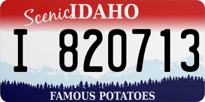 ID license plate I820713