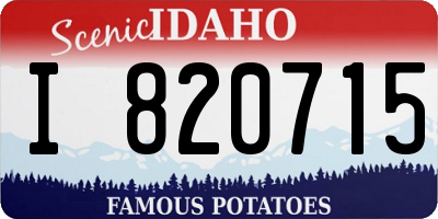 ID license plate I820715