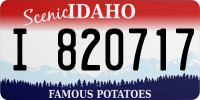 ID license plate I820717