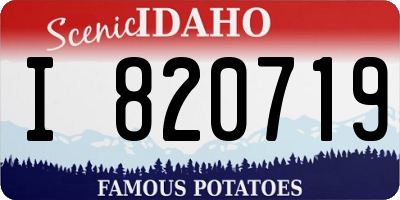 ID license plate I820719