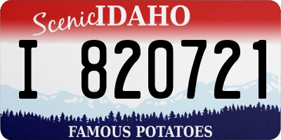ID license plate I820721