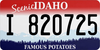 ID license plate I820725