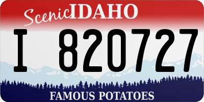 ID license plate I820727