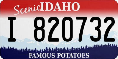 ID license plate I820732