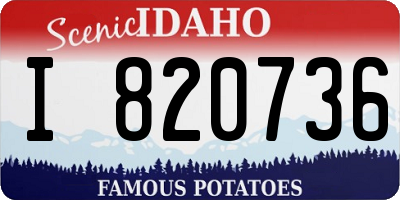 ID license plate I820736
