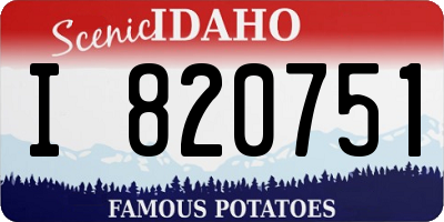 ID license plate I820751