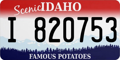 ID license plate I820753