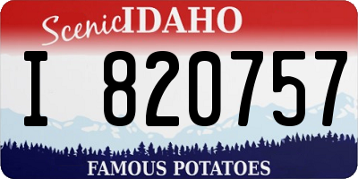 ID license plate I820757