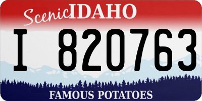 ID license plate I820763