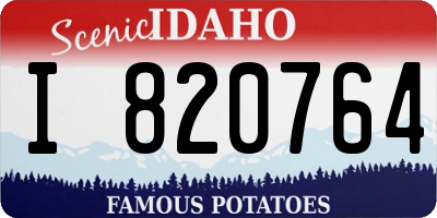 ID license plate I820764