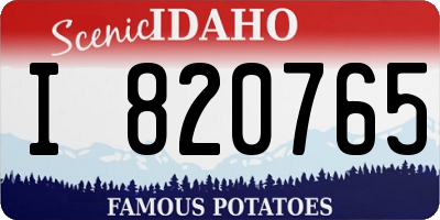 ID license plate I820765