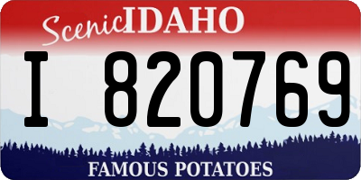 ID license plate I820769