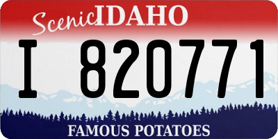 ID license plate I820771