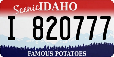 ID license plate I820777