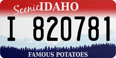 ID license plate I820781