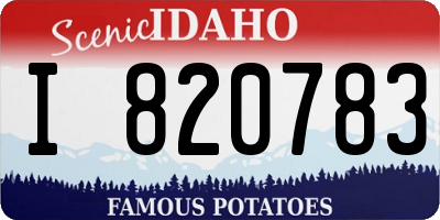 ID license plate I820783