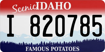 ID license plate I820785