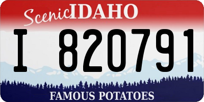 ID license plate I820791