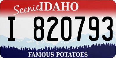 ID license plate I820793