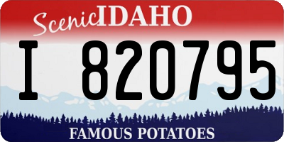 ID license plate I820795