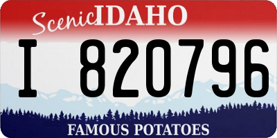 ID license plate I820796