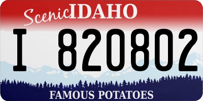 ID license plate I820802