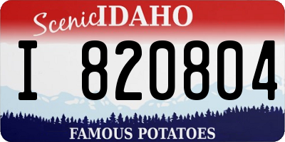 ID license plate I820804
