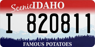 ID license plate I820811