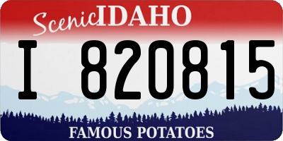 ID license plate I820815