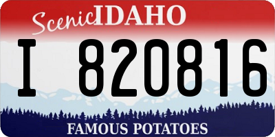 ID license plate I820816