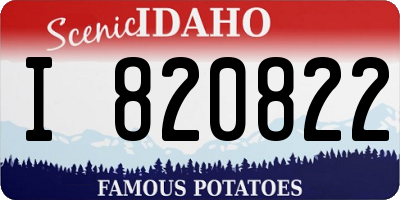 ID license plate I820822