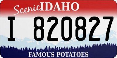 ID license plate I820827