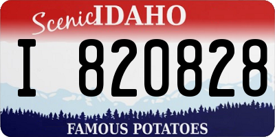 ID license plate I820828