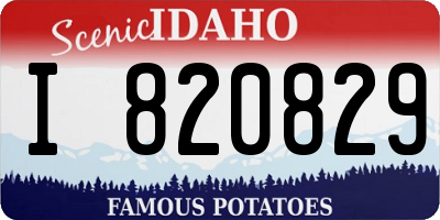 ID license plate I820829