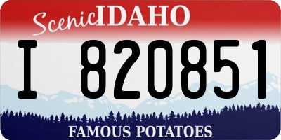 ID license plate I820851