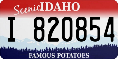 ID license plate I820854