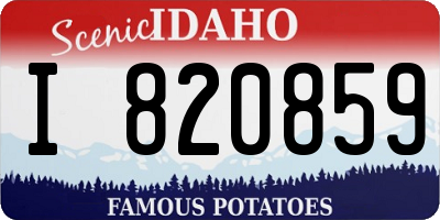 ID license plate I820859