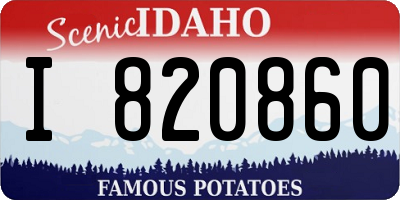 ID license plate I820860