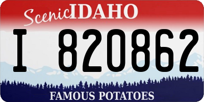 ID license plate I820862