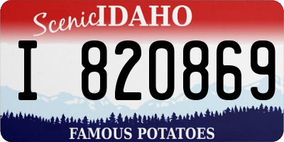 ID license plate I820869