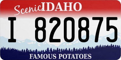 ID license plate I820875