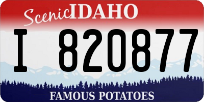 ID license plate I820877
