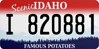 ID license plate I820881