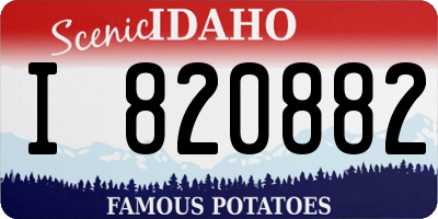 ID license plate I820882