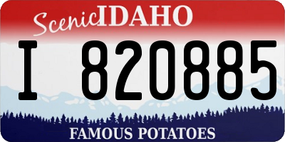 ID license plate I820885