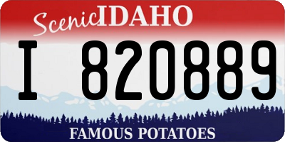 ID license plate I820889