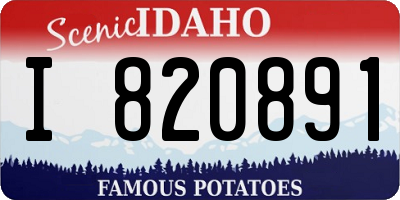 ID license plate I820891